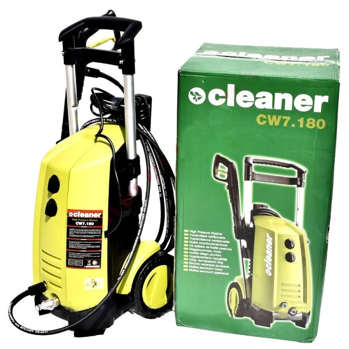 Мийка Cleaner CW7 180, 2 металеві помпи, латунні з'єднання, забір води з ємності, 3000 Вт, 180 бар