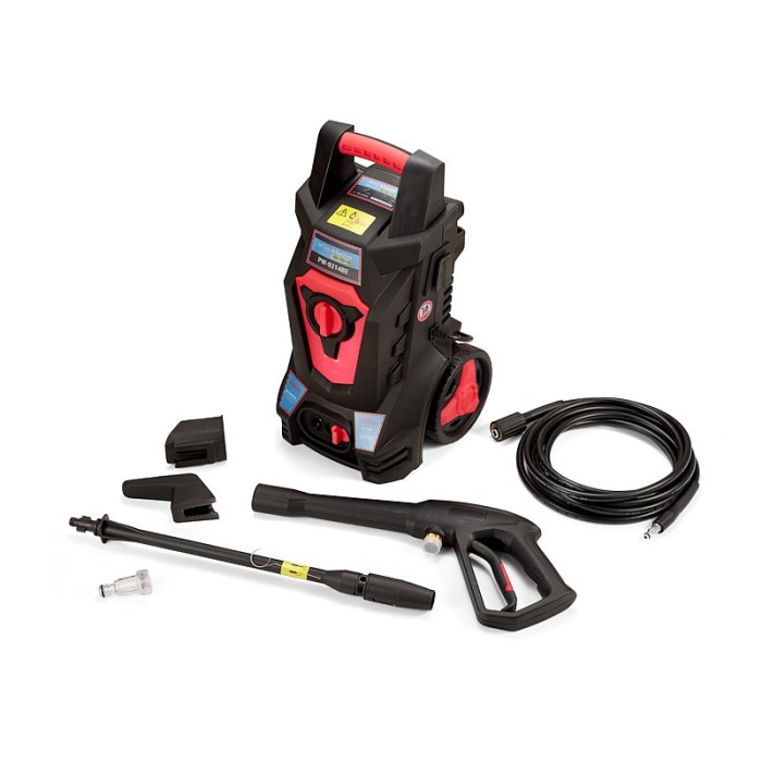 Мойка высокого давления BauMaster PW-9214BE, 1400 Вт, 135 бар, 6 л/мин, забор из емкости, шланг 5 м, IPX5