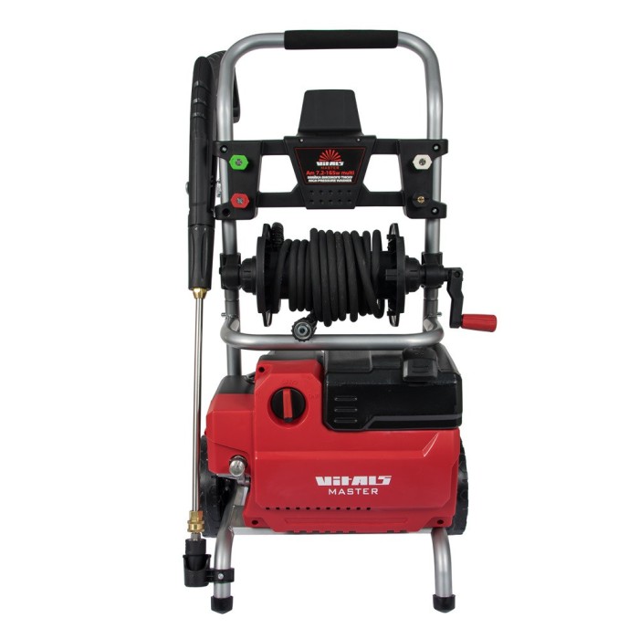 Мийка високого тиску Vitals Master Am 7.2-165w multi, 2100 Вт, 110 бар, 430 л/годину, шланг 7 м, насадки