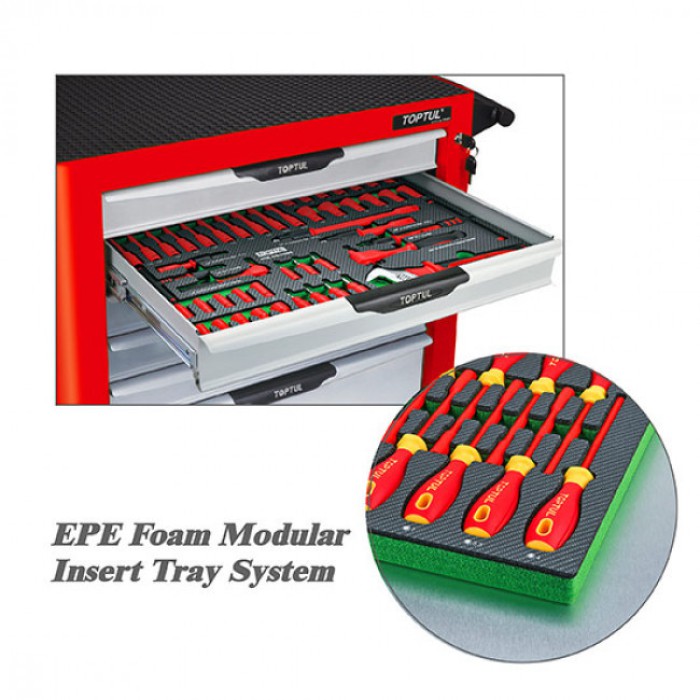 Набір інструменту електроізольованого VDE 20 од. (в ложементі, тип D) TOPTUL GED2065