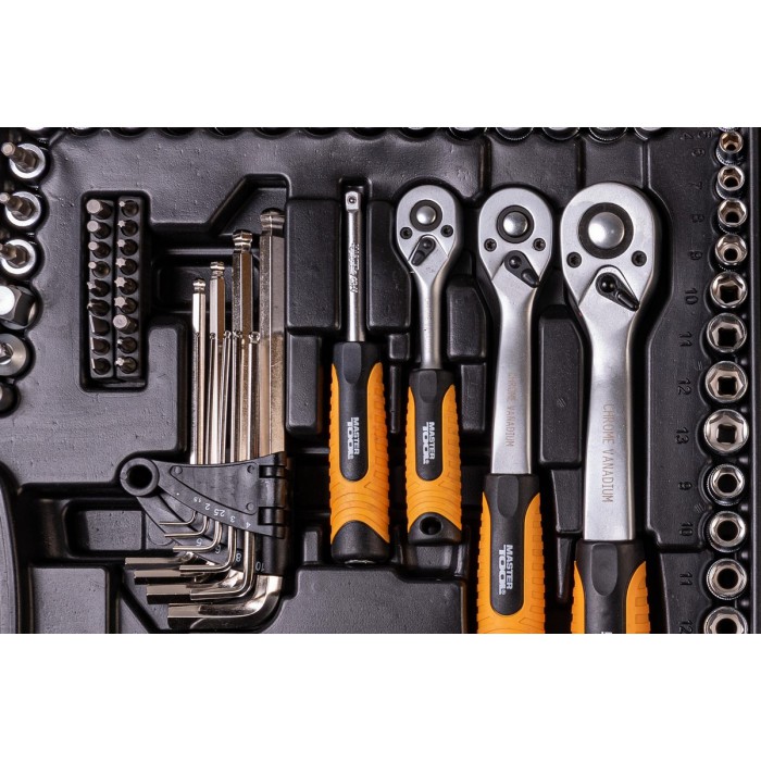 Набір ключів і насадок торцевих MasterTool 78-5121 PROFI, 1/4