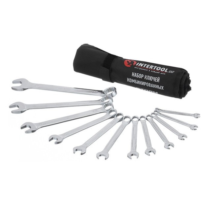Набір ключів комбінованих INTERTOOL XT-1004, 12шт. 6-14,17,19,22 мм, DIN3113, STORM