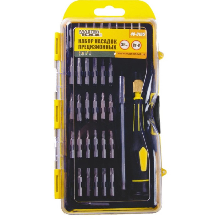 Набір насадок прецизійних MasterTool 40-0165, 36 шт.