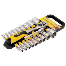 Набір насадок торцевих MasterTool 78-1220 PROFI, CrV 1/2" 8-32 мм, тріскачка 72Т, 20 шт