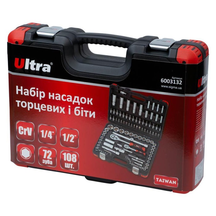 Набор насадок торцевых и бит 1/4