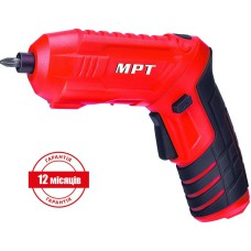 Викрутка акумуляторна поворотна MPT MCSD4006.2, 4V, Li-ion, 1.5 Ач, 250 об/хв, 3.5 Нм, реверс, USB