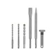 Перфоратор INTERTOOL WT-0163, 1500Вт, 3 режими, 0-850 об/хв, 0-4500 уд/хв, 6 Дж, регулювання обертів