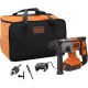 Перфоратор аккумуляторный Black&Decker BCD900E2K-QW (SDS+, 2 АКБ, 18В, 2.5 Ач, 3 режима, кейс)