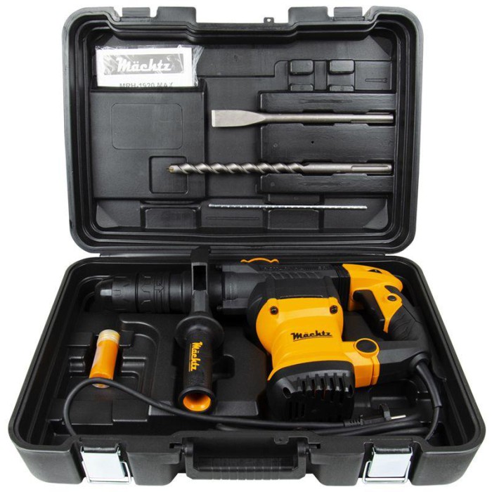 Перфоратор бочковий Mächtz MRH‑1920 MAX, SDS-MAX, 1900 Вт, 10 Дж, 5570 уд/хв, регулювання обертів, кейс Перфоратор бочковий Mächtz MRH‑1920 MAX, SDS-MAX, 1900 Вт, 10 Дж, 5570 уд/хв, регулювання обертів, кейс