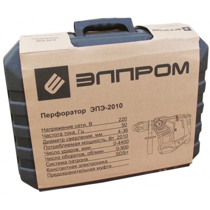Перфоратор Елпром ЕПЕ-2010, SDS-plus, 2010 Вт, 900 об/хв, 4000 уд/хв, 5.5 Дж, 3 режими, кейс, рег. обертів