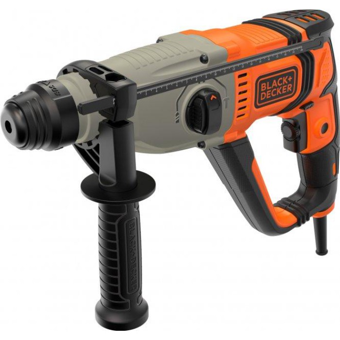Перфоратор мережевий Black+Decker BEHS02K-QS (SDS+, 850 Вт, 2,2 Дж, 3 режими, кейс)