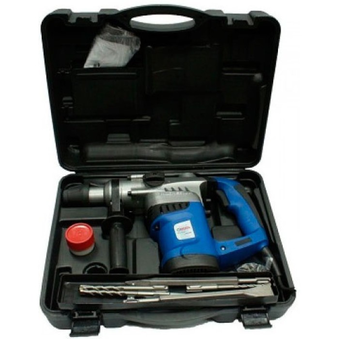 Перфоратор Витязь ПЕ-1600, Sds+, 1600 Вт, 3 режими, 4,2 Дж, 3200 уд/хв, кейс, піка, зубило, бури