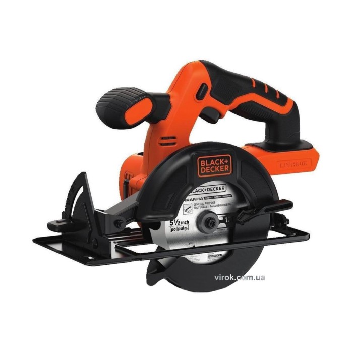 Пила дисковая аккумуляторная Black+Decker BDCCS18-QW Li-Ion 18 В 1.5 Ач диск 140 мм