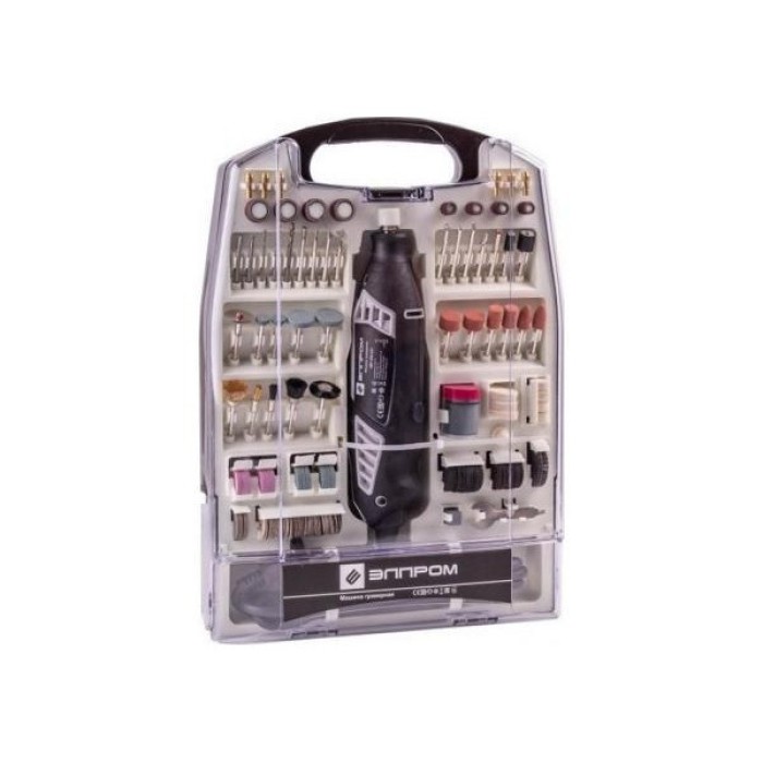 Пряма шліфмашина (гравер) Элпром ЕМГ-450-234 NEW, 450 Вт, 8000-30000 об/хв, кейс, 234 насадки Пряма шліфмашина (гравер) Элпром ЕМГ-450-234 NEW, 450 Вт, 8000-30000 об/хв, кейс, 234 насадки