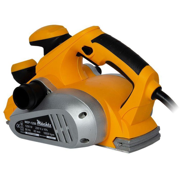 Рубанок електричний Machtz MEP-1250, 1250 Вт, 16500 об/хв, ширина стругання 82 мм, глибина стругання 3 мм
