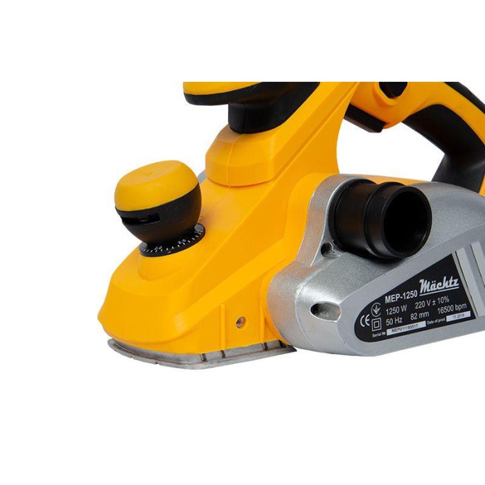 Рубанок електричний Machtz MEP-1250, 1250 Вт, 16500 об/хв, ширина стругання 82 мм, глибина стругання 3 мм