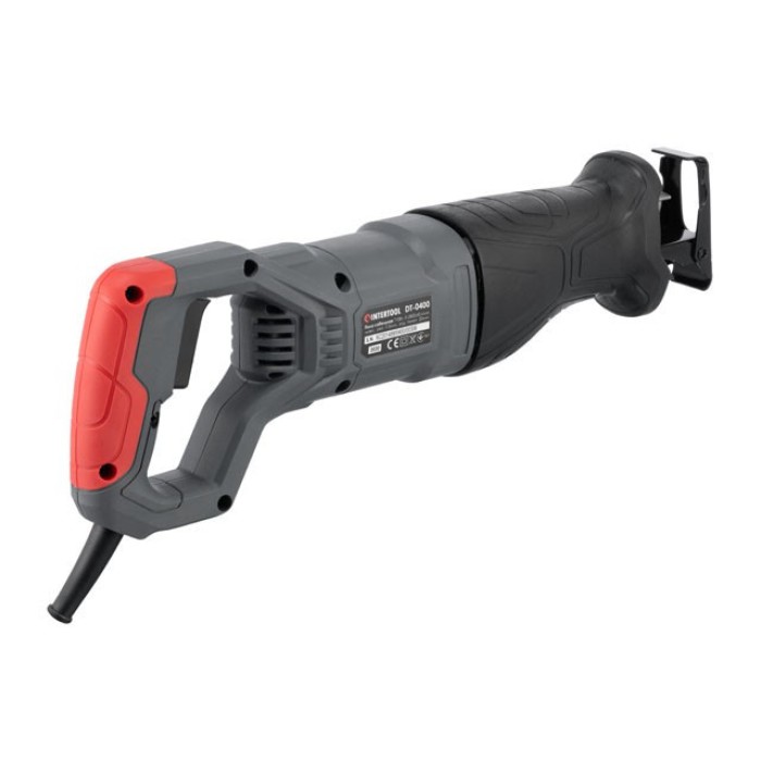 Сабельная пила INTERTOOL DT-0400, 710 Вт, 0-2800 об/мин, макс. рез 115 мм, ход пилки 20 мм