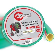 Шланг для води 4-х шаровий 1/2" INTERTOOL GE-4103, 20м, армований, PVC, робочий тиск 8 атм