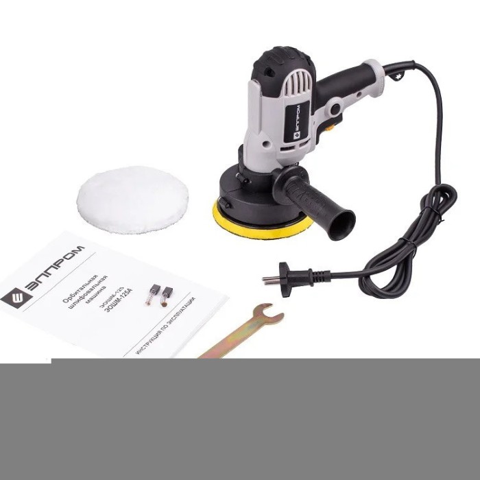 Шлифмашина эксцентриковая (орбитальная) Элпром ЭОШМ-125A NEW, 450 Вт, 7000-14000 об/мин, диаметр диска 125 мм