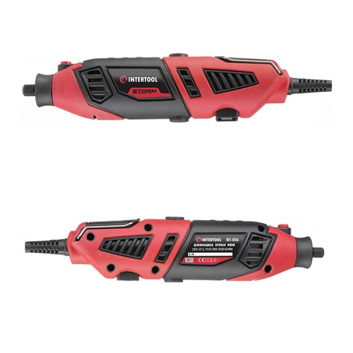 Пряма шліфмашина (гравер) INTERTOOL WT-0516, 170Вт, 8000-35000об/хв, 120ед, кейс, стійка, гнучкий вал
