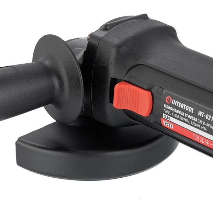 Шліфмашина кутова INTERTOOL WT-0217, 720 Вт, діаметр кола 125 мм, 11000 об/хв