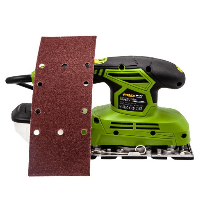Вібраційна шліфмашина Procraft Industrial PV550, 550 Вт, (електронне регулювання швидкості) Вібраційна шліфмашина Procraft Industrial PV550, 550 Вт, (електронне регулювання швидкості)