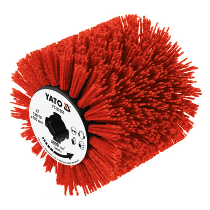 Шліфувально-браширув. машина по мет/дер YATO,елек.мер 230В,1300Вт,900-3700 об/хв щіткаØ=120/19х100мм