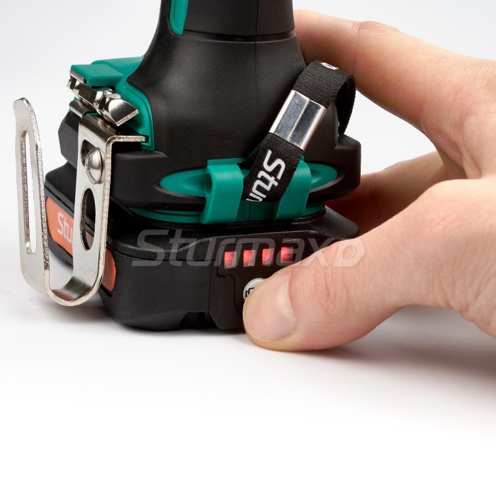 Шуруповерт акумуляторний Sturmax CDM3212LB, Li-Ion 12B, 2,0 Aч, 2 акумм, підсвічування, кейс Шуруповерт акумуляторний Sturmax CDM3212LB, Li-Ion 12B, 2,0 Aч, 2 акумм, підсвічування, кейс