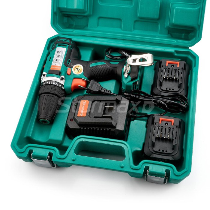 Шуруповерт акумуляторний Sturmax CDM3212LB, Li-Ion 12B, 2,0 Aч, 2 акумм, підсвічування, кейс Шуруповерт акумуляторний Sturmax CDM3212LB, Li-Ion 12B, 2,0 Aч, 2 акумм, підсвічування, кейс