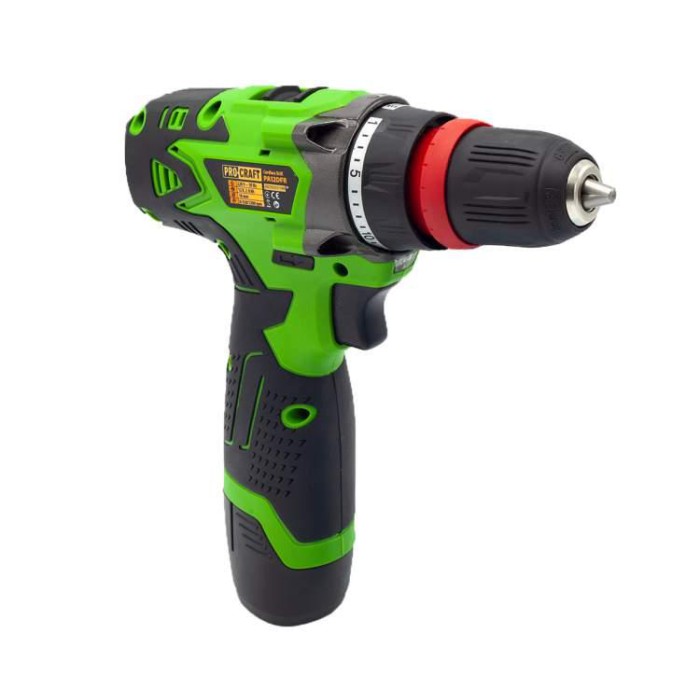 Шуруповерт акумуляторний Procraft PA12PRO з DFR патроном (метал. корпус редуктора)