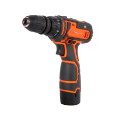 Шуруповерт аккумуляторный Tekhmann TCD-12/2 BS Kit (12 В, DFR патрон, бесщеточный, набор инструментов, кейс)
