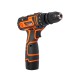 Шуруповерт аккумуляторный Tekhmann TCD-12/2 BS Kit (12 В, DFR патрон, бесщеточный, набор инструментов, кейс)