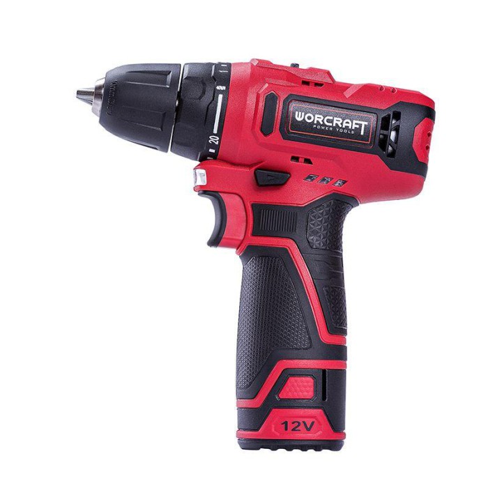 Шуруповерт акумуляторний Worcraft CD-12LiA, 12В, 1.3 в/ч, 1350 об/хв, 28 Нм, LED підсвічування, 2 швидкості