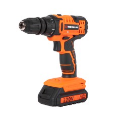 Шурупокрут акумуляторний Tekhmann TCD-18 S2 BS Kit, 18 В, 2 ак., LED, 2 швидкості, 50 Нм, набір біт і свердел