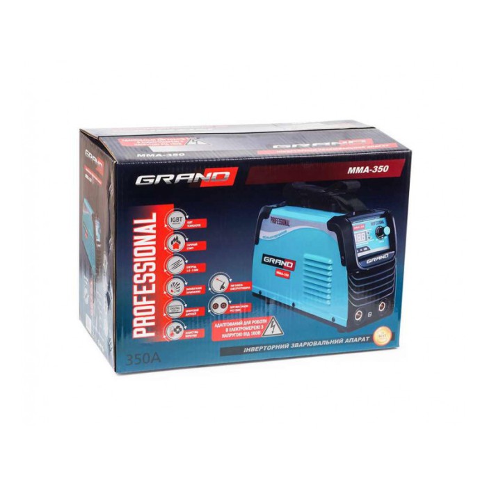 Зварювальний інвертор Grand MMA-350 Professional (дисплей)