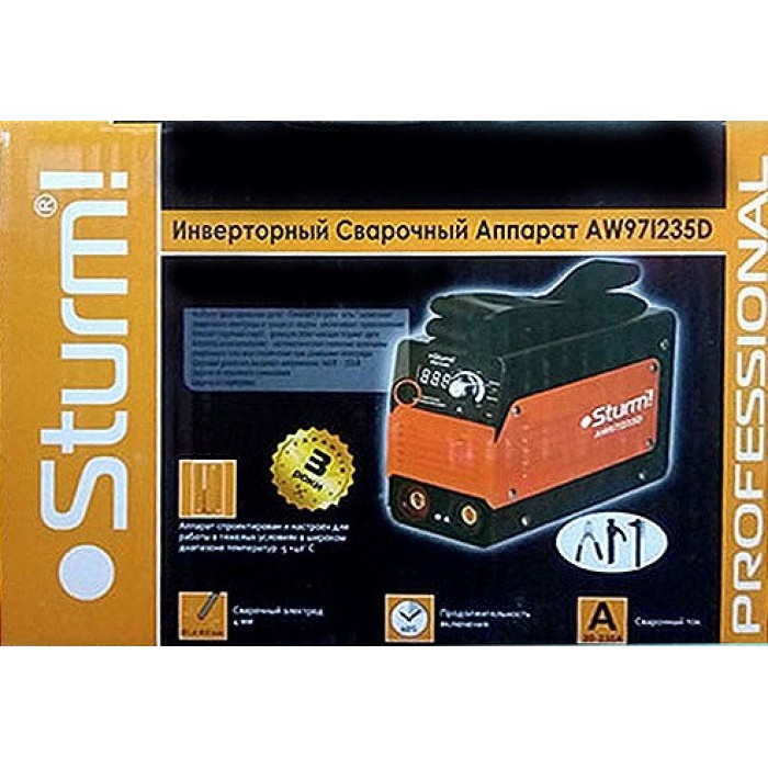 Зварювальний інвертор Sturm AW97I235D (235А, кнопка)