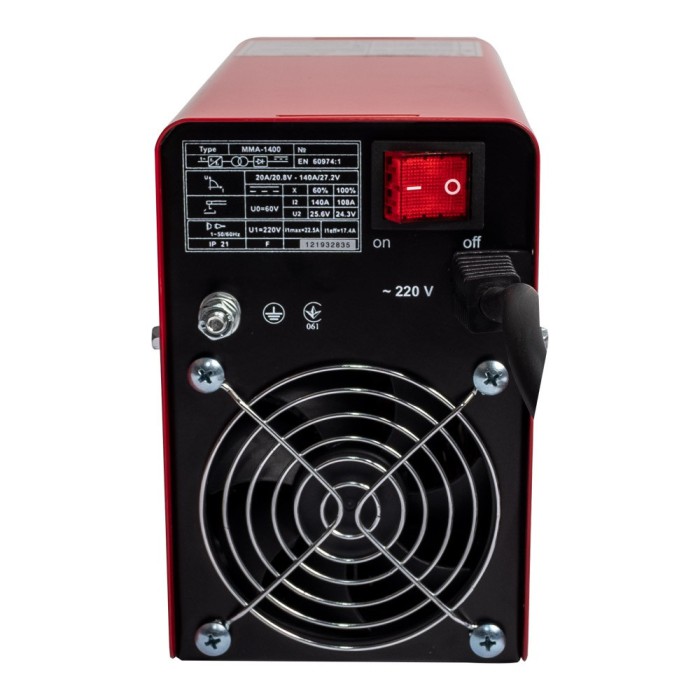 Сварочный инверторный аппарат Vitals MMA-1400, 4.95 кВт, КПД 85, электроды 1.6-4.0, сварочный ток 20-140 А