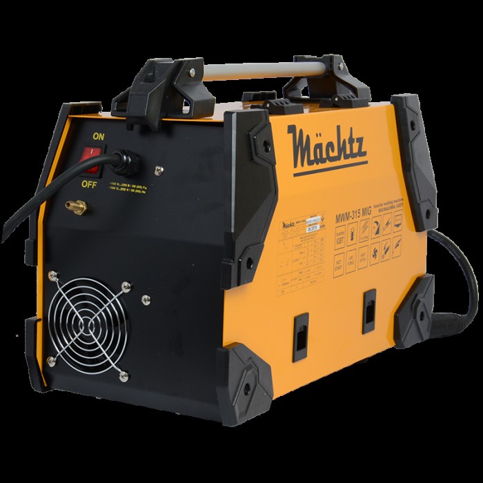 Зварювальний напівавтомат Machtz MWM-315 MIG, 7800 Вт, MIG/MAG/MMA/TIG режими, зварювальний струм 20-315 А