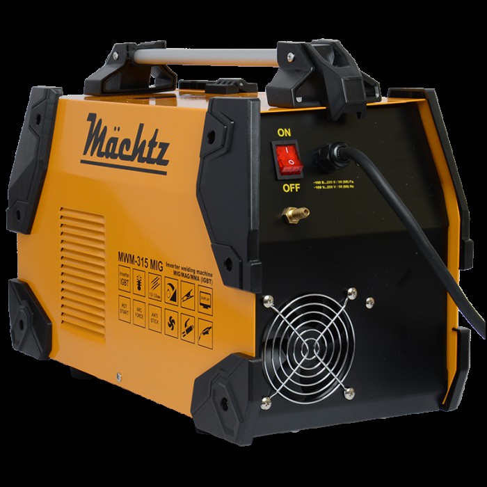 Зварювальний напівавтомат Machtz MWM-315 MIG, 7800 Вт, MIG/MAG/MMA/TIG режими, зварювальний струм 20-315 А
