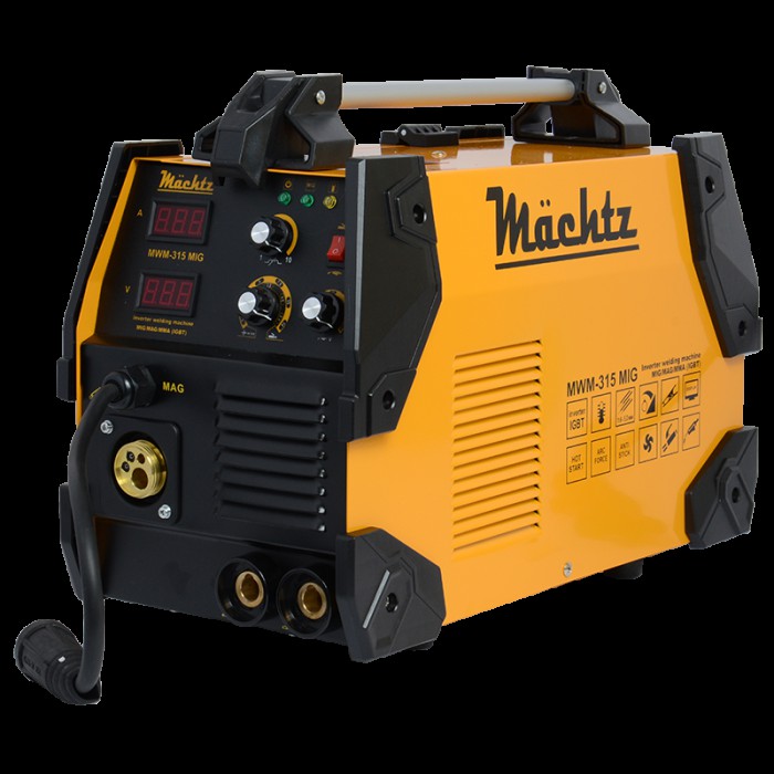 Зварювальний напівавтомат Machtz MWM-315 MIG, 7800 Вт, MIG/MAG/MMA/TIG режими, зварювальний струм 20-315 А
