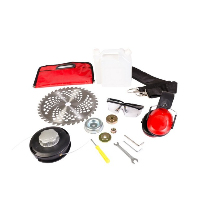 Триммер бензиновый MPT MBC4303 PROFI, 1400 Вт, 43 см.куб., 3200 об/мин, штанга 28*2 мм, катушка + диск