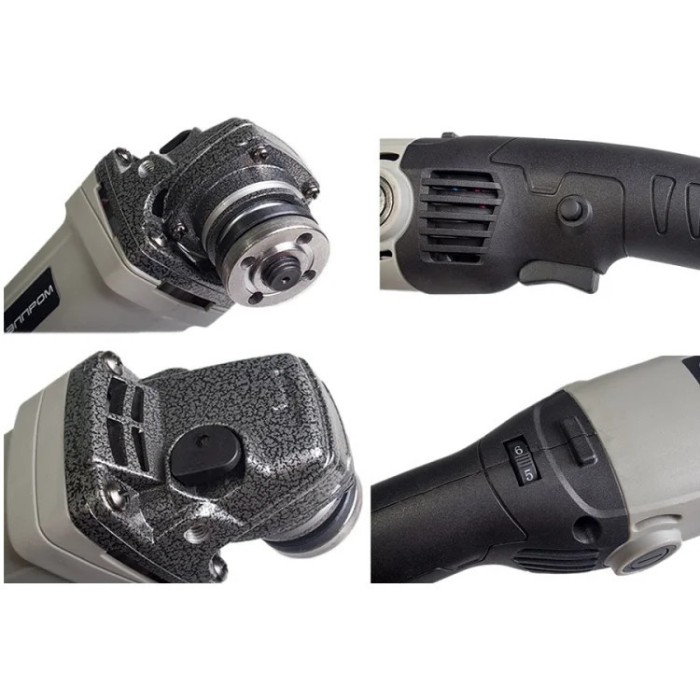 Кутова шлифмашина (болгарка) Елпром ЕМШУ-1000-125Е, 1000 Вт, 11000 об/хв, диск 125 мм, регулювання обертів