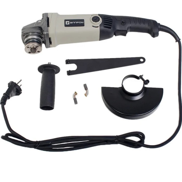 Кутова шлифмашина (болгарка) Елпром ЕМШУ-1000-125Е, 1000 Вт, 11000 об/хв, диск 125 мм, регулювання обертів