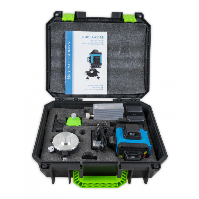 4D лінійний лазерний нівелір KRAISSMANN 16 4D-LLA 30 RB (синій промінь) Професійна лінія