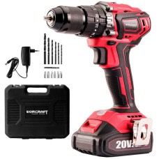 Акумуляторний ударний шурупокрут безщітковий Worcraft CHD-S20LiBAB (20 В, 2 А·год, 1 акумулятор, кейс)