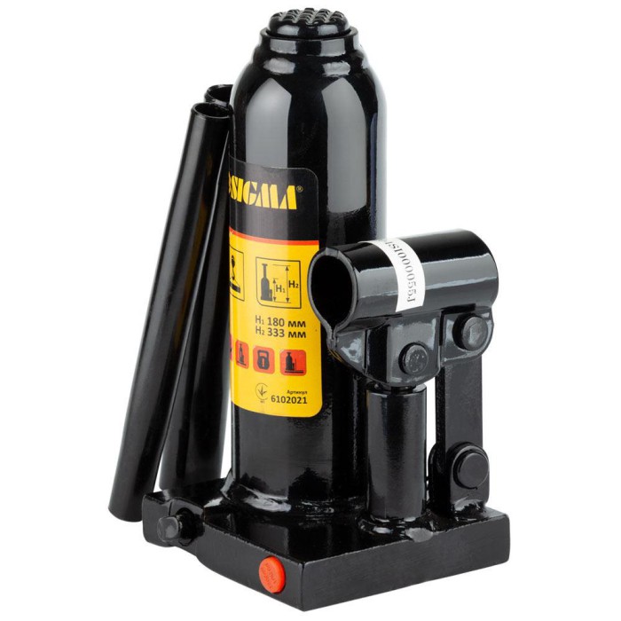 Домкрат гідравлічний пляшковий 2 т H 180-333мм (кейс) SIGMA (6102021)