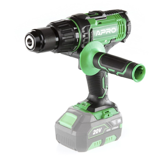 Дриль-шуруповерт ударний акумуляторний APRO 20HDK, 20 В, без АКБ, без ЗП, кейс