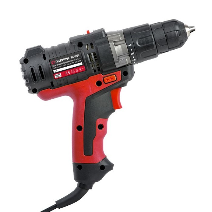 Дриль-шуруповерт INTERTOOL WT-0104, 420 Вт, 20 Нм, 1800 об/хв