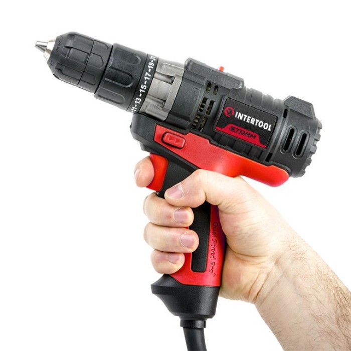 Дриль-шуруповерт INTERTOOL WT-0104, 420 Вт, 20 Нм, 1800 об/хв