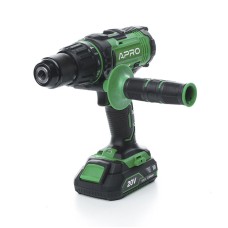 Дриль-шуруповерт ударний APRO 20В, 2А, 20HD 2 АКБ, ЗУ, кейс